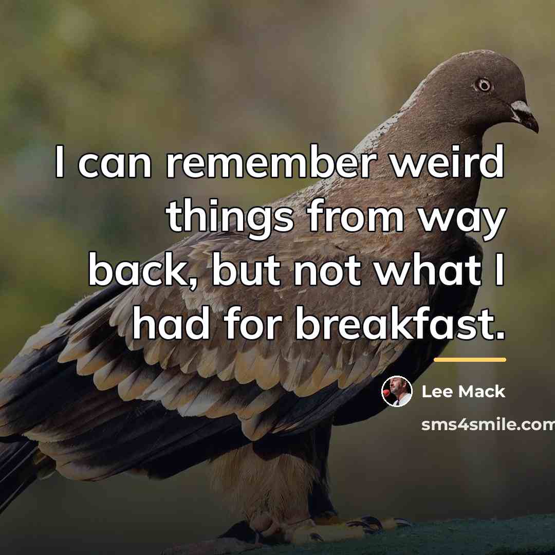 “I can remember weird things from way back, but not…” quote by Lee Mack