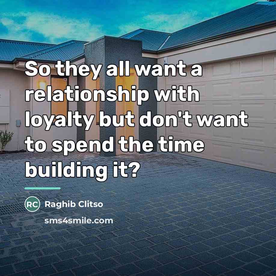 “So they all want a relationship with loyalty but don't…” quote by Raghib Clitso