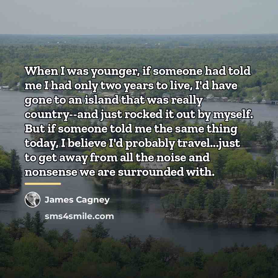 “When I was younger, if someone had told me I…” quote by James Cagney
