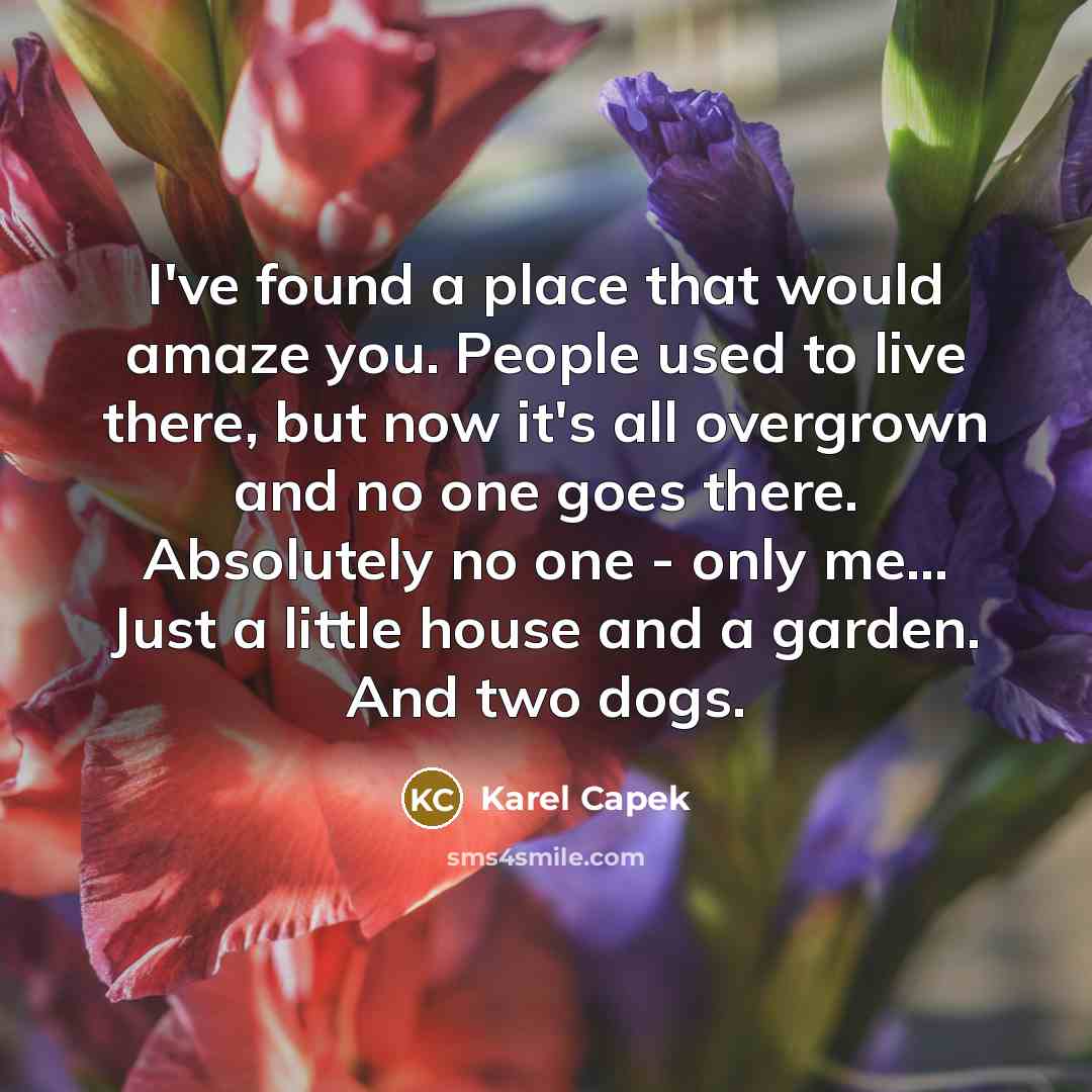 “I've found a place that would amaze you. People used…” quote by Karel Capek