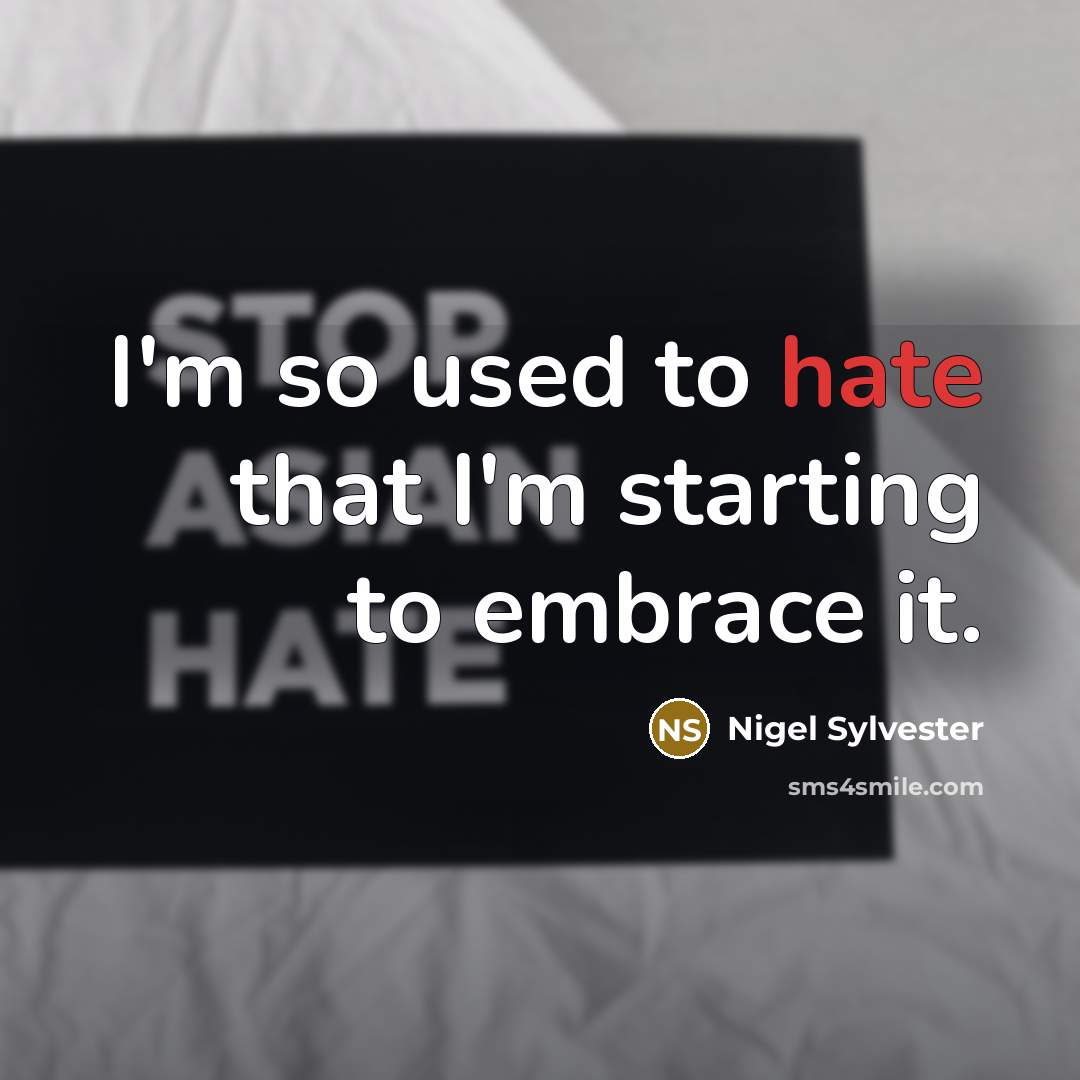 “I'm so used to hate that I'm starting to embrace…” quote by Nigel Sylvester