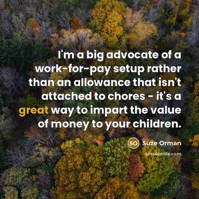 “I'm a big advocate of a work-for-pay setup rather than…” quote by Suze Orman