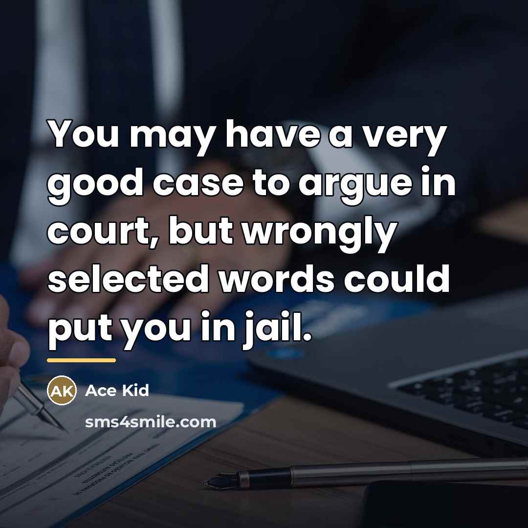 “You may have a very good case to argue in…” quote by Ace Kid