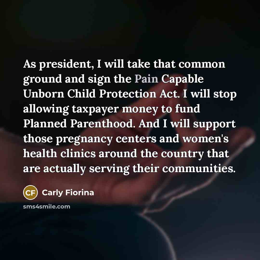 “As president, I will take that common ground and sign…” quote by Carly Fiorina