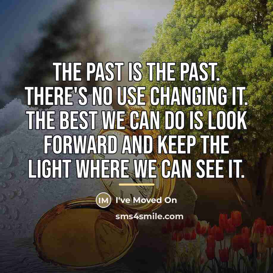 “The past is the past. There's no use changing it.…” quote by I've Moved On
