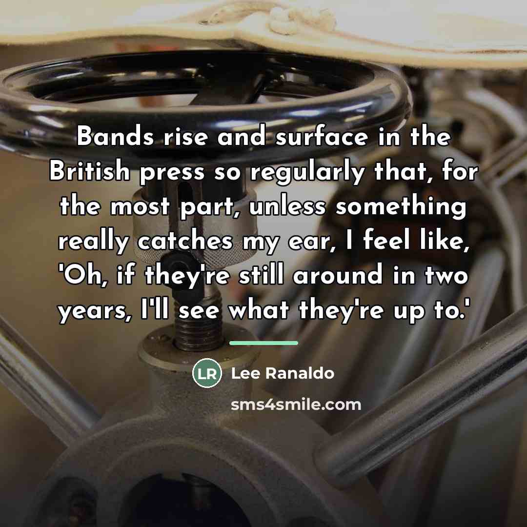 “Bands rise and surface in the British press so regularly…” quote by Lee Ranaldo