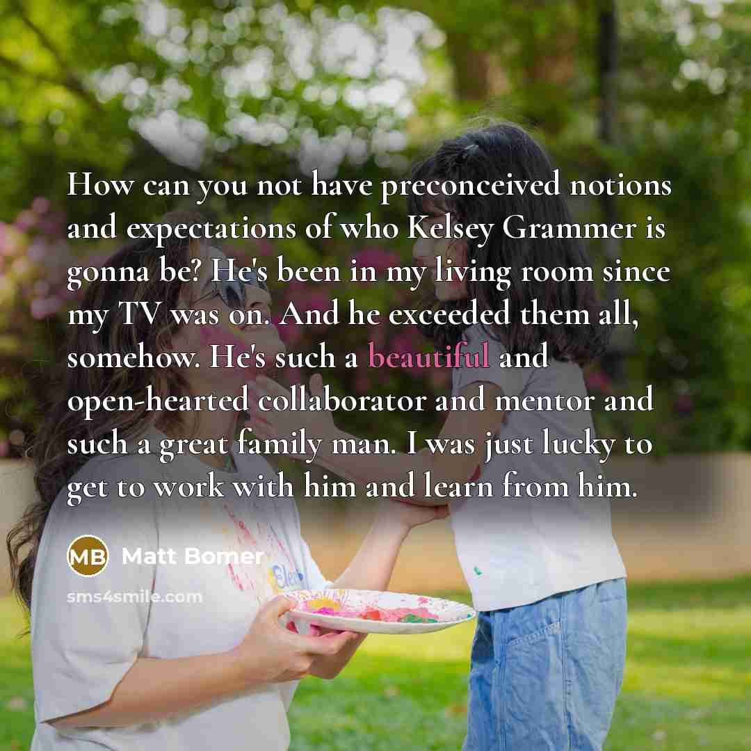 “How can you not have preconceived notions and expectations of…” quote by Matt Bomer
