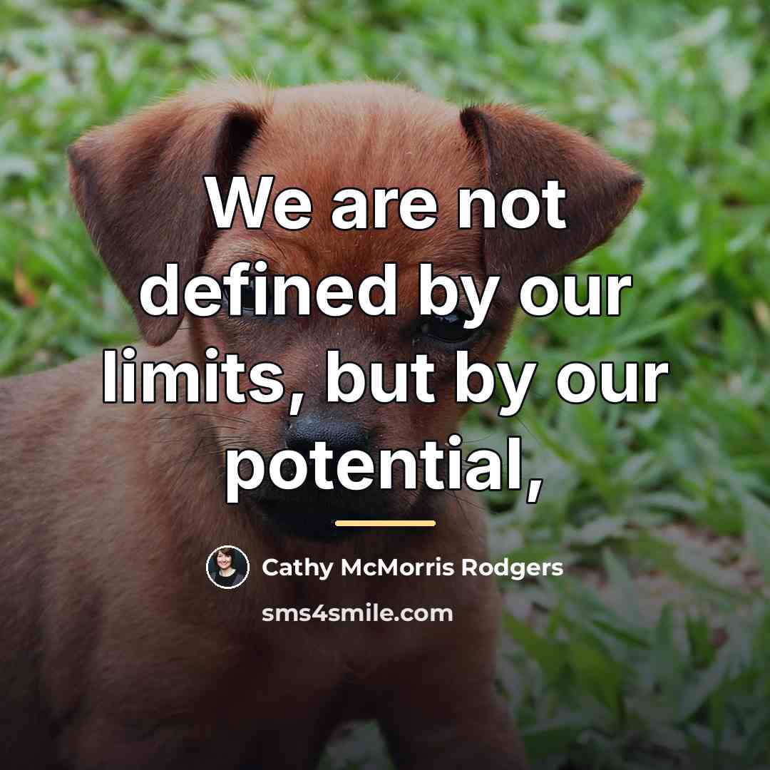 “We are not defined by our limits, but by our…” quote by Cathy McMorris Rodgers