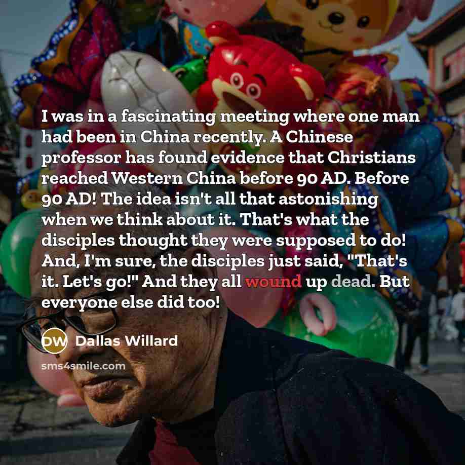 “I was in a fascinating meeting where one man had…” quote by Dallas Willard