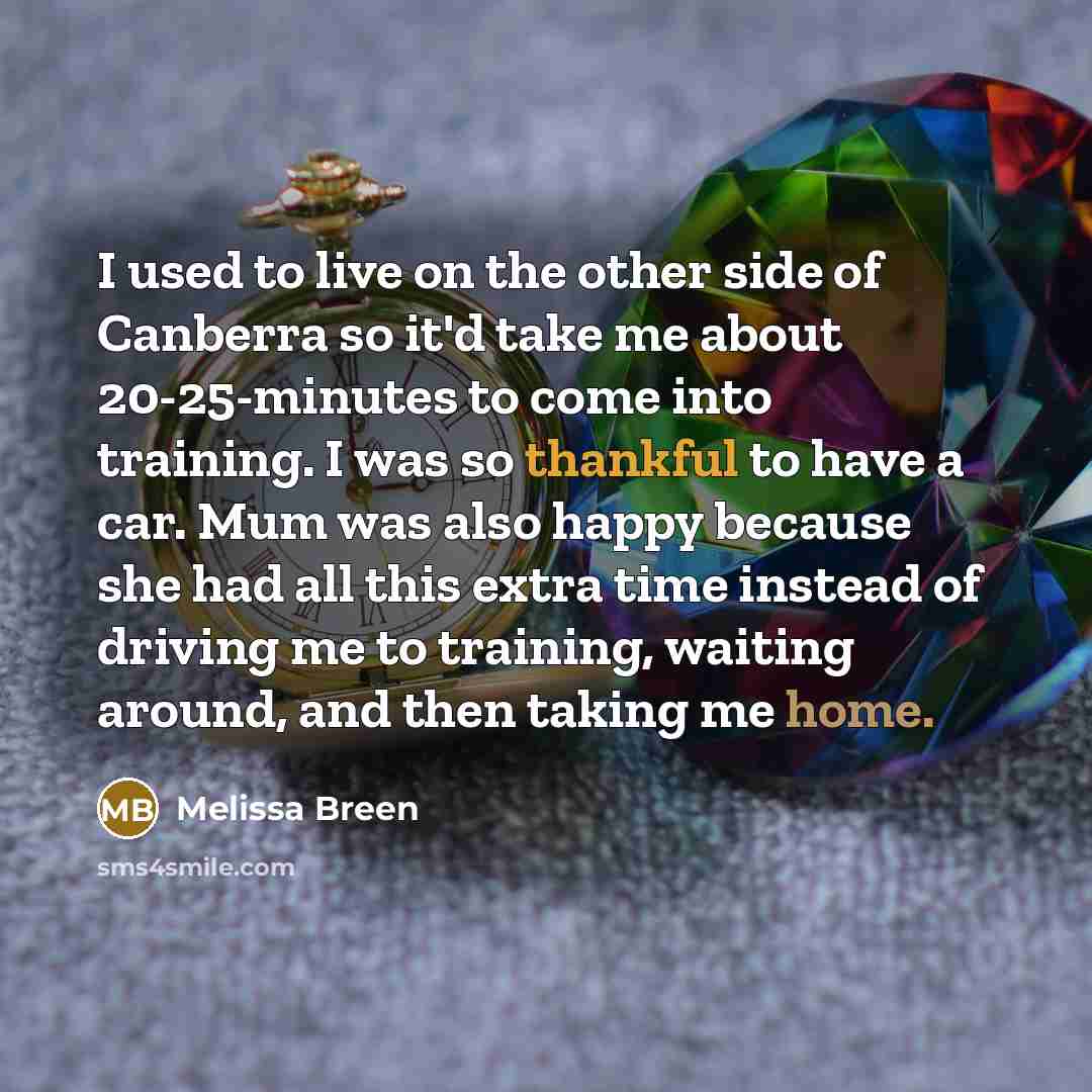 “I used to live on the other side of Canberra…” quote by Melissa Breen