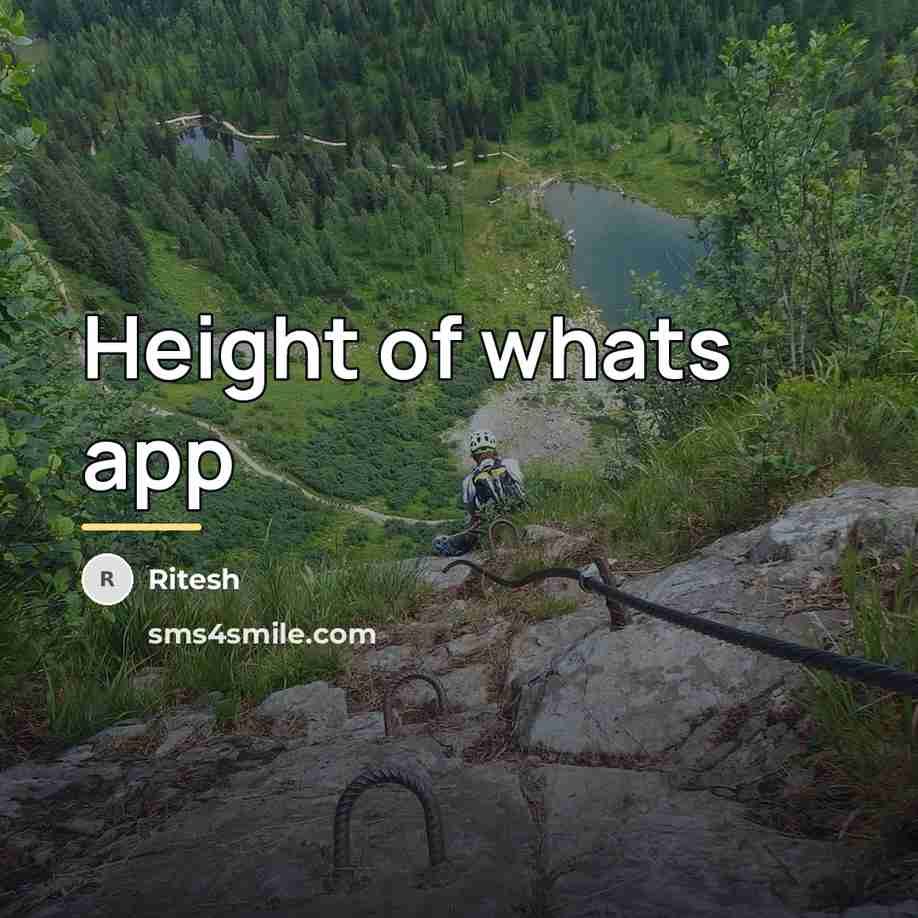 “Height of whats app…” quote by Ritesh
