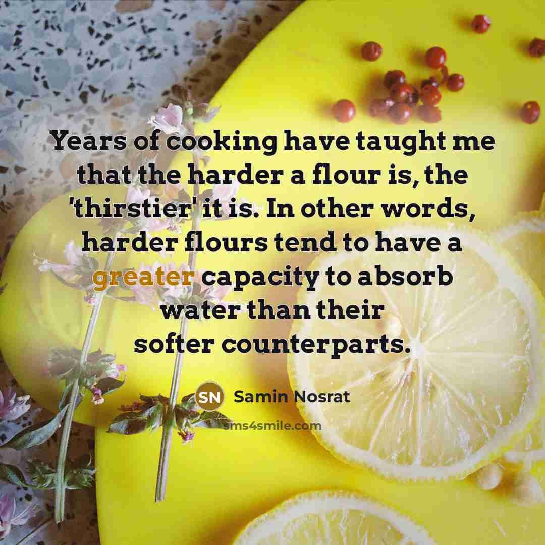 “Years of cooking have taught me that the harder a…” quote by Samin Nosrat