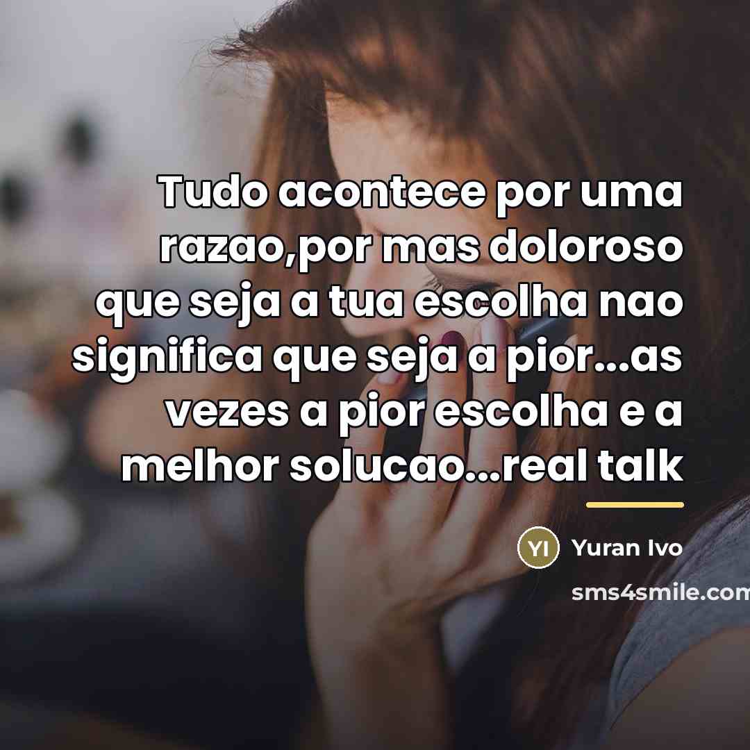 “Tudo acontece por uma razao,por mas doloroso que seja a…” quote by Yuran Ivo