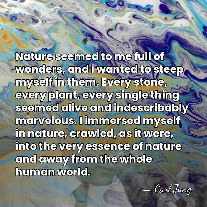 Nature seemed to me full of wonders, and I wanted to steep&hellip; - Carl Jung