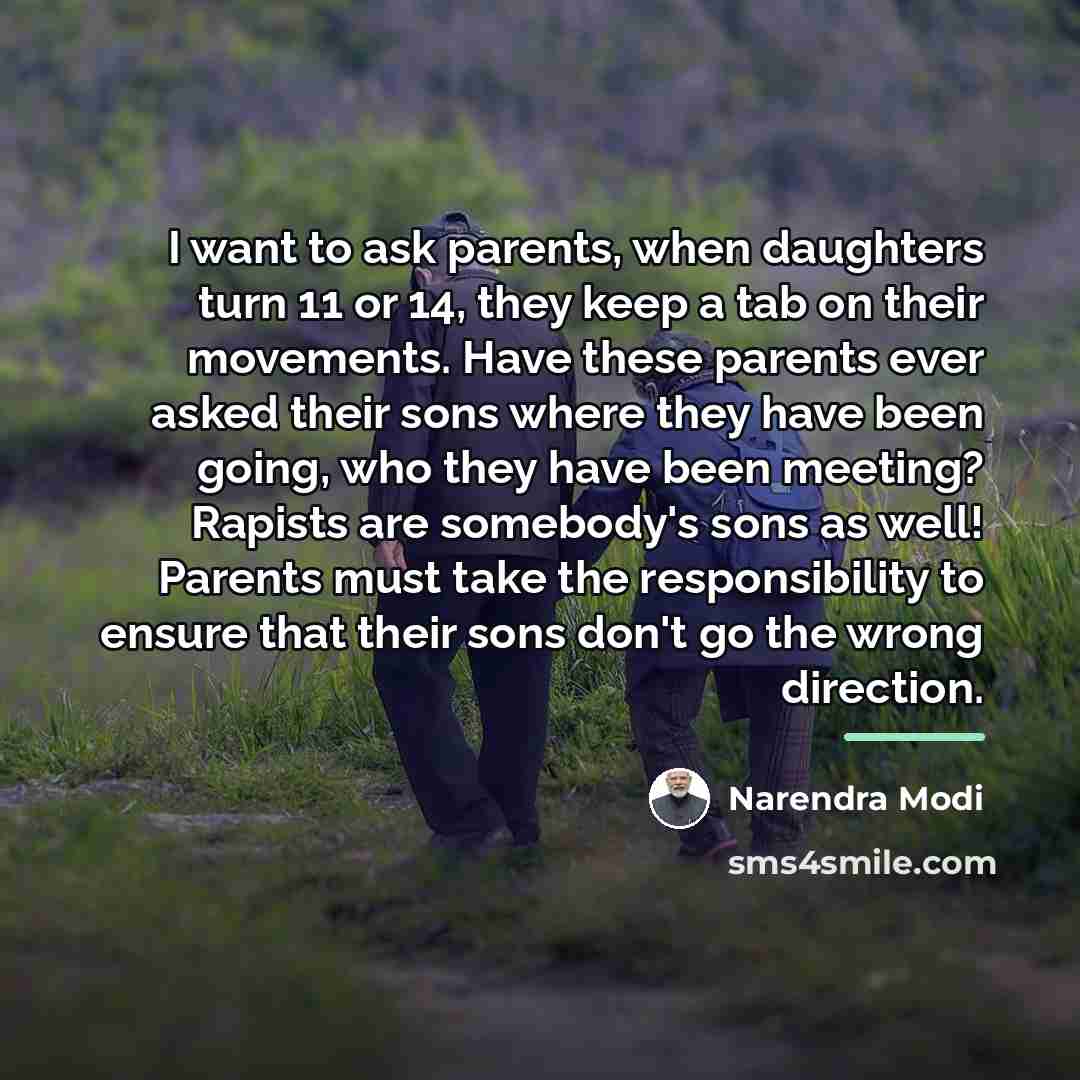 “I want to ask parents, when daughters turn 11 or…” quote by Narendra Modi