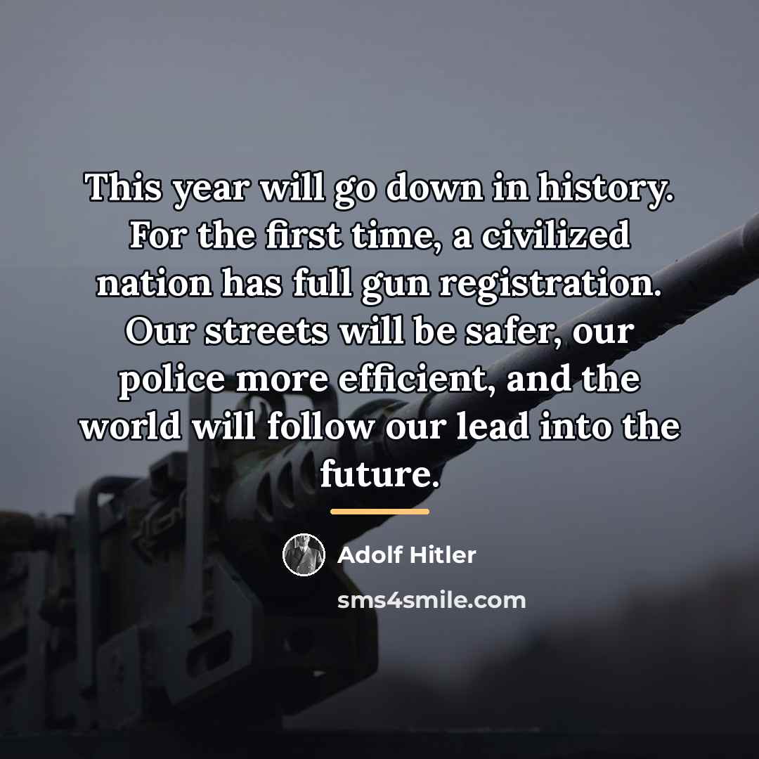 “This year will go down in history. For the first…” quote by Adolf Hitler