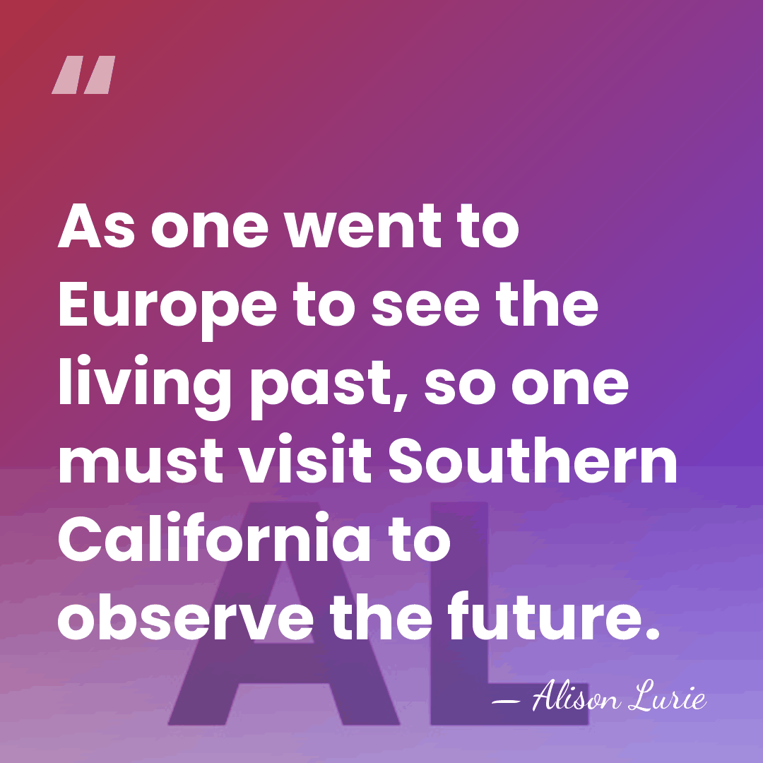 As one went to Europe to see the living past, so one&hellip; - Alison Lurie