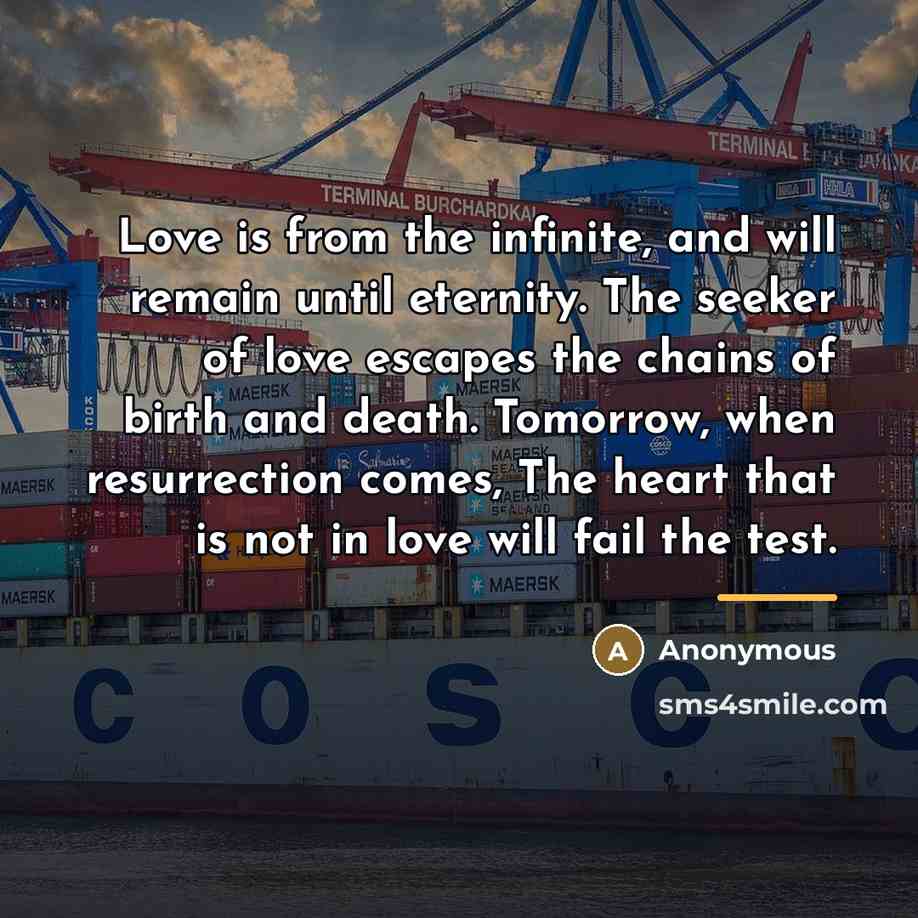 “Love is from the infinite, and will remain until eternity.…” quote by Anonymous