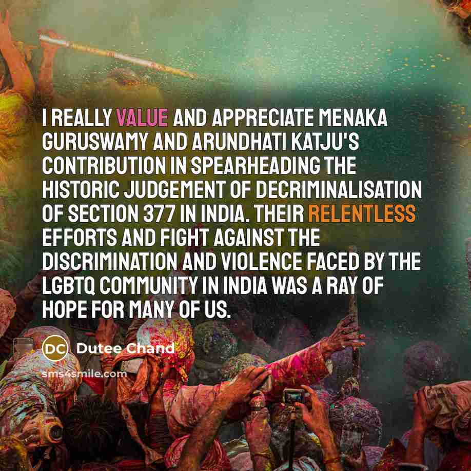 “I really value and appreciate Menaka Guruswamy and Arundhati Katju's…” quote by Dutee Chand