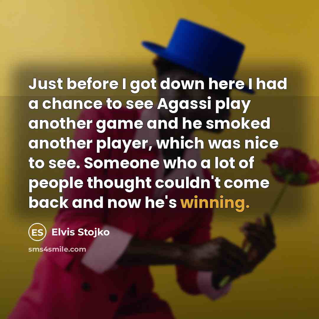 “Just before I got down here I had a chance…” quote by Elvis Stojko