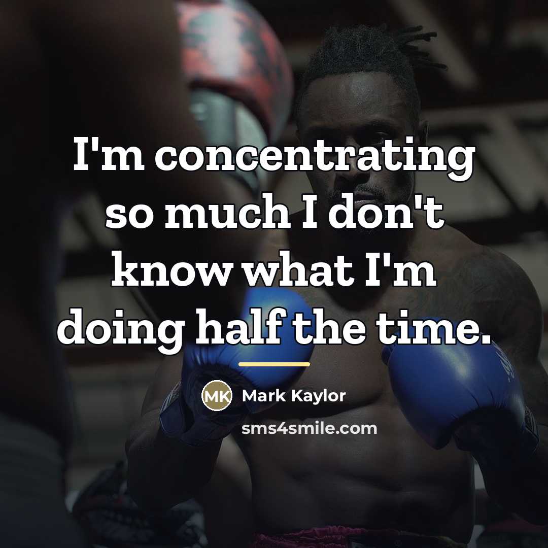 “I'm concentrating so much I don't know what I'm doing…” quote by Mark Kaylor