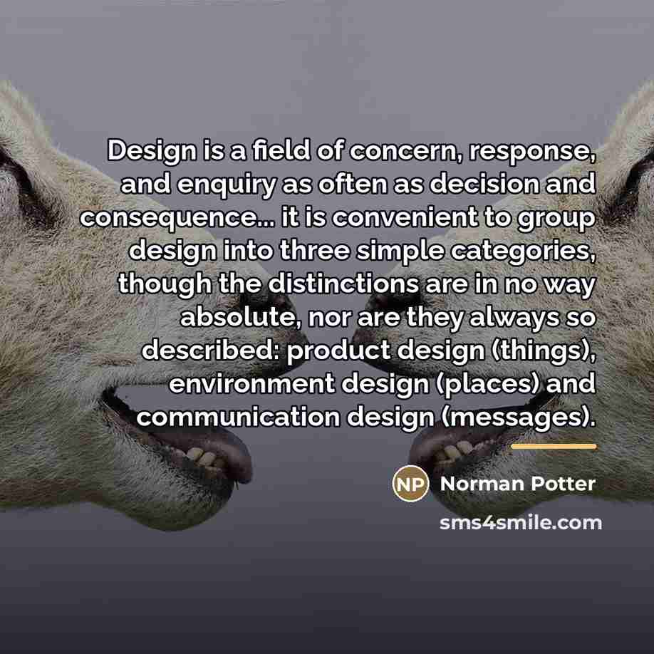 “Design is a field of concern, response, and enquiry as…” quote by Norman Potter