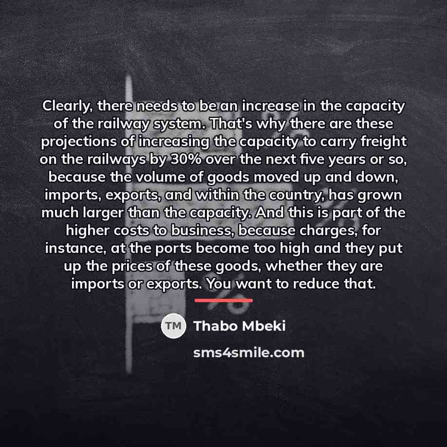 “Clearly, there needs to be an increase in the capacity…” quote by Thabo Mbeki