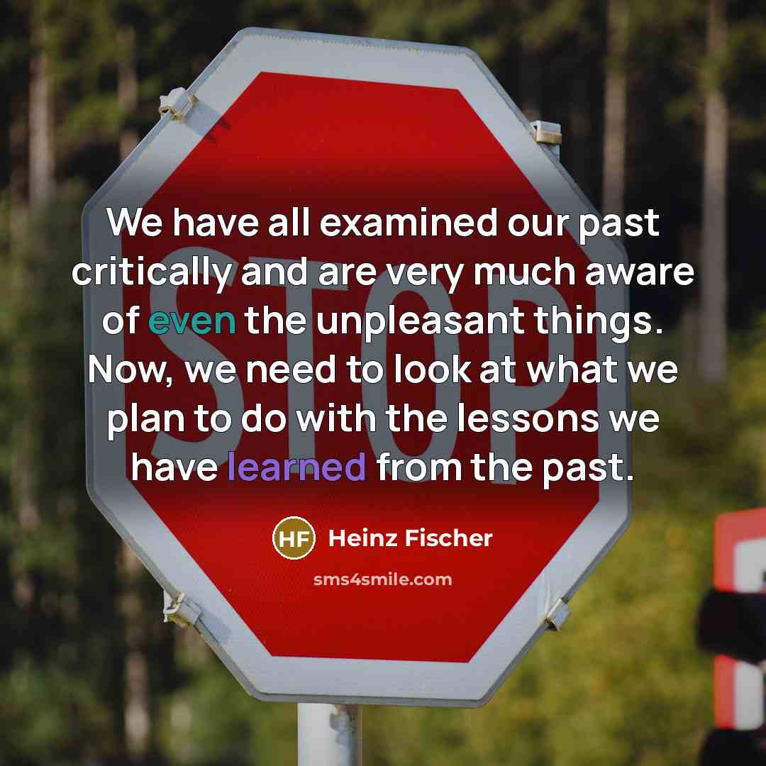 “We have all examined our past critically and are very…” quote by Heinz Fischer