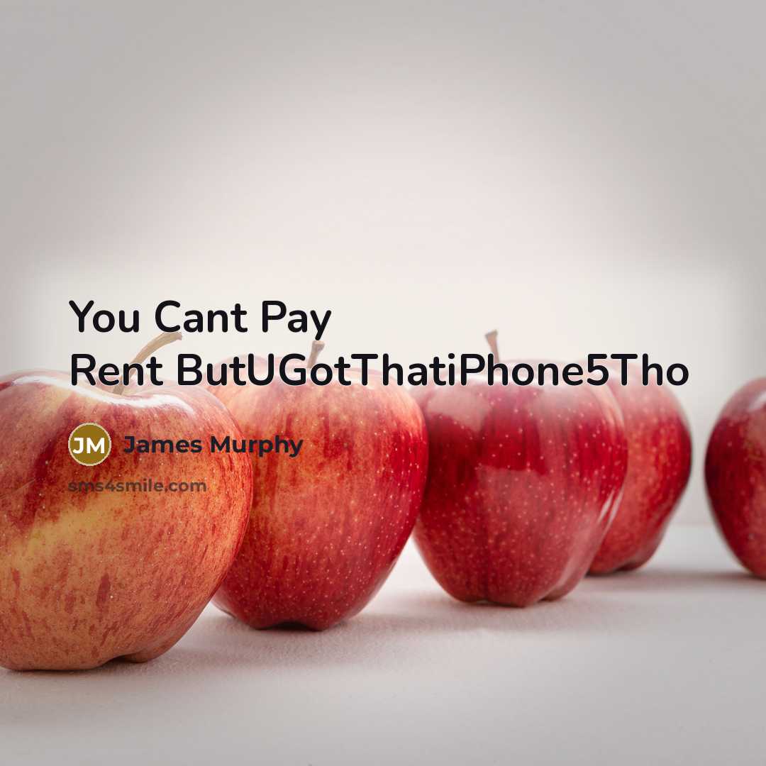 “You Cant Pay Rent ButUGotThatiPhone5Tho…” quote by James Murphy