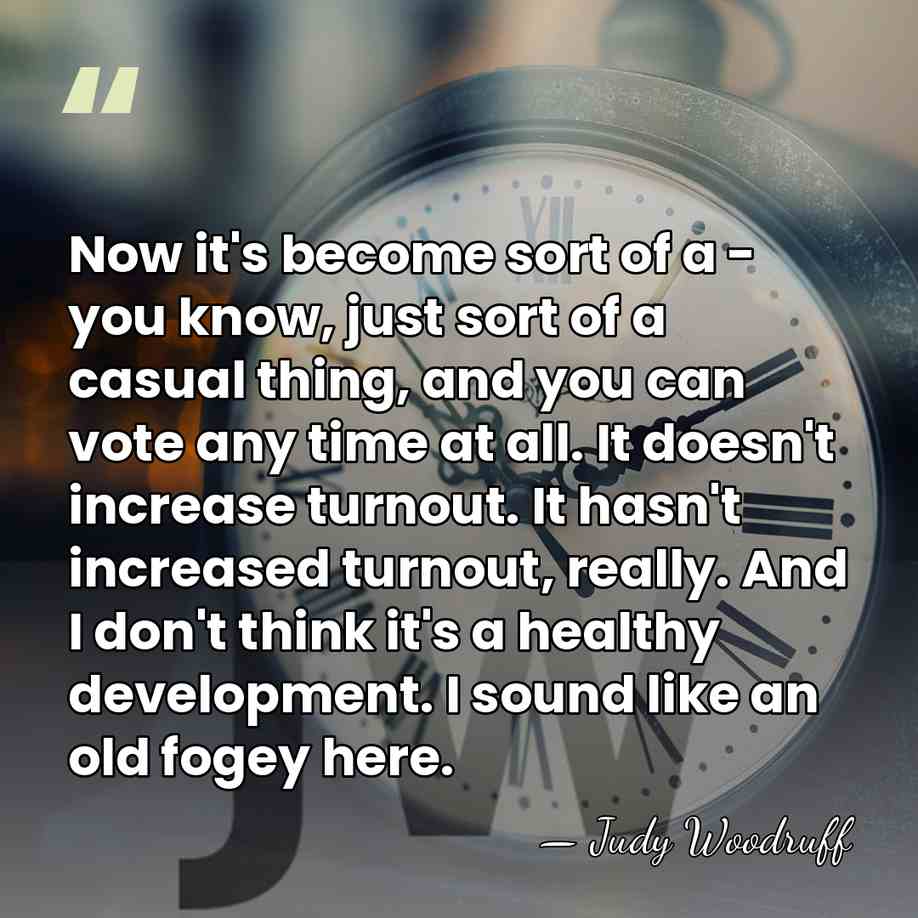 Now it's become sort of a - you know, just sort of&hellip; - Judy Woodruff