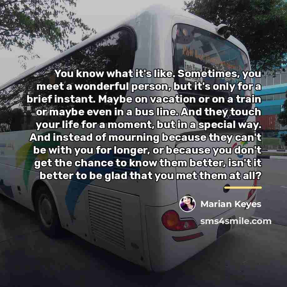 “You know what it's like. Sometimes, you meet a wonderful…” quote by Marian Keyes