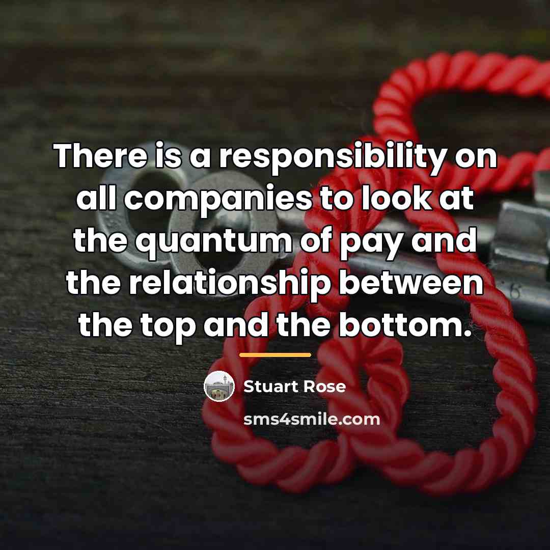 “There is a responsibility on all companies to look at…” quote by Stuart Rose