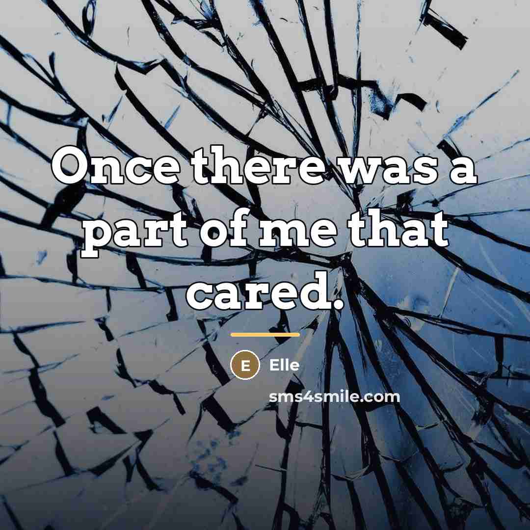 “Once there was a part of me that cared.…” quote by Elle