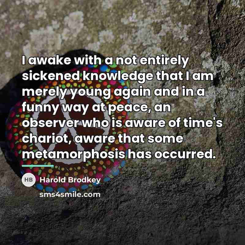 “I awake with a not entirely sickened knowledge that I…” quote by Harold Brodkey