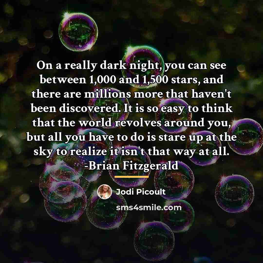 “On a really dark night, you can see between 1,000…” quote by Jodi Picoult