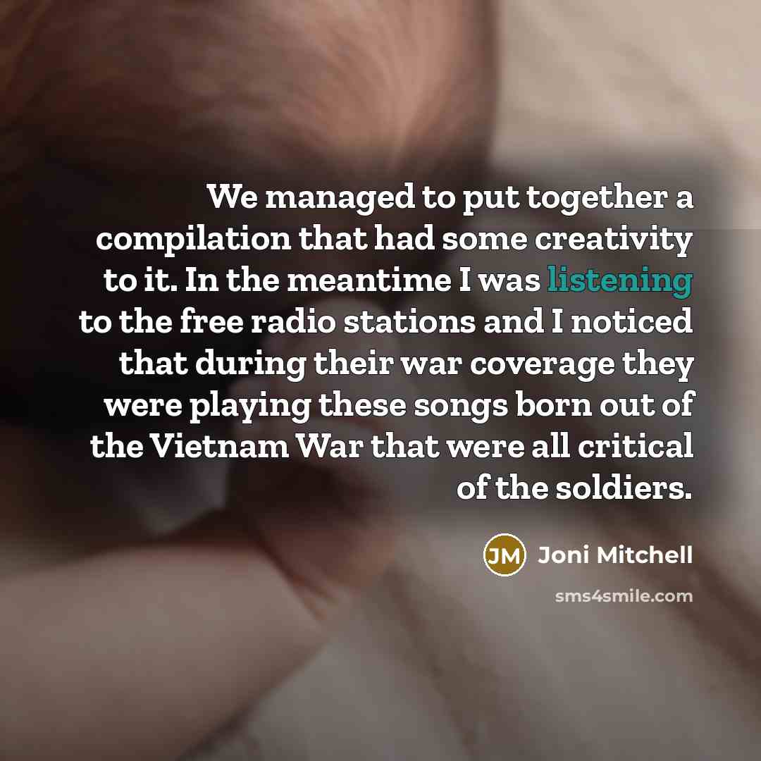 “We managed to put together a compilation that had some…” quote by Joni Mitchell