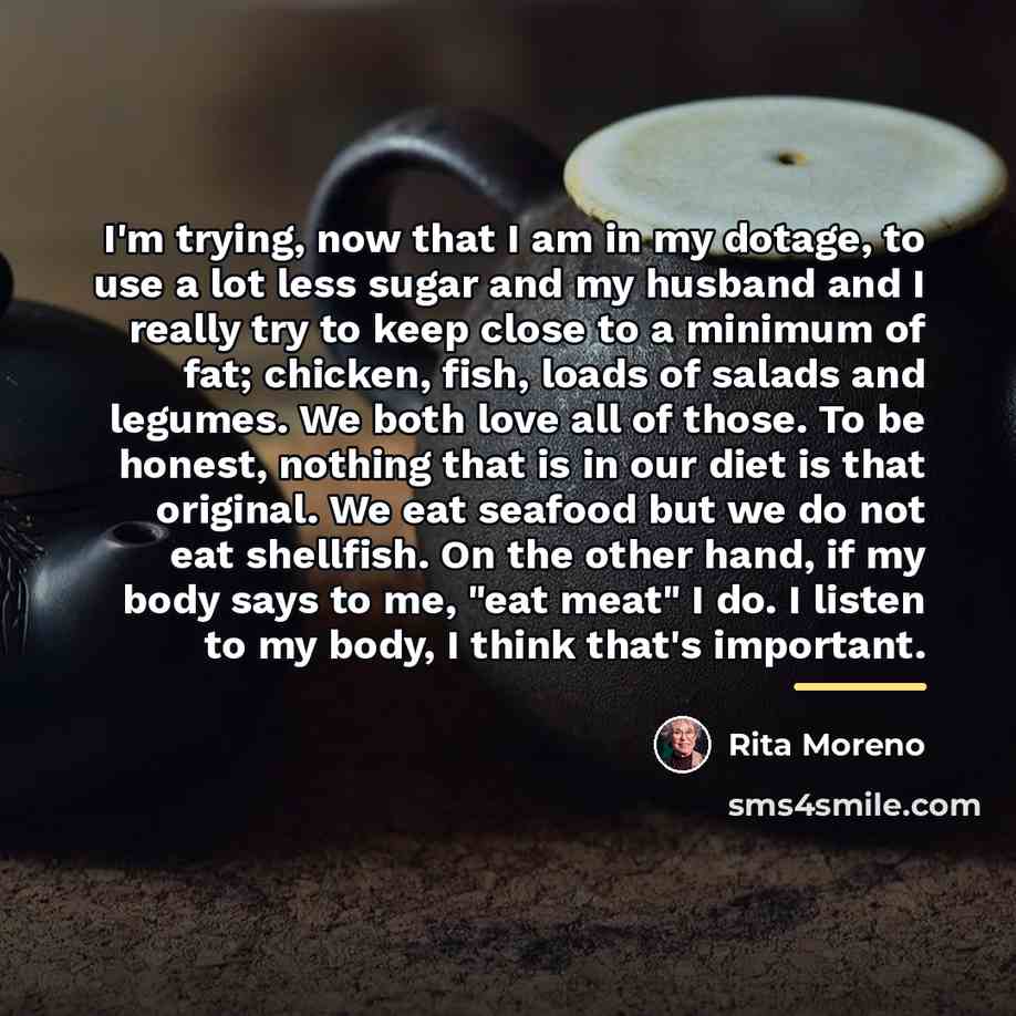 “I'm trying, now that I am in my dotage, to…” quote by Rita Moreno