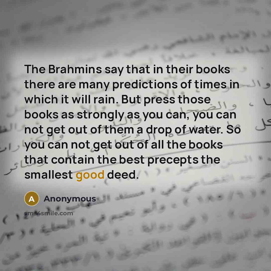 “The Brahmins say that in their books there are many…” quote by Anonymous