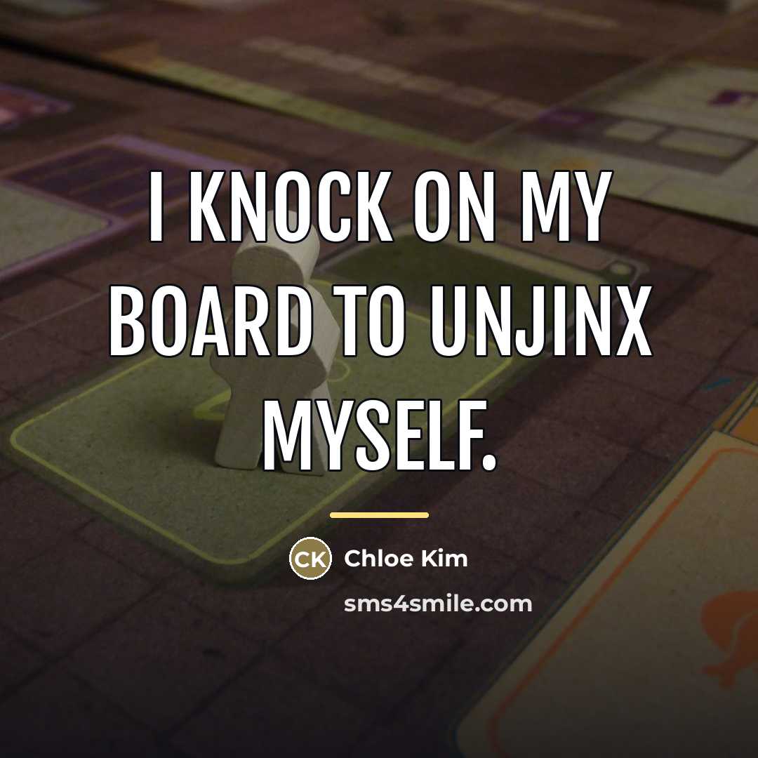“I knock on my board to unjinx myself.…” quote by Chloe Kim