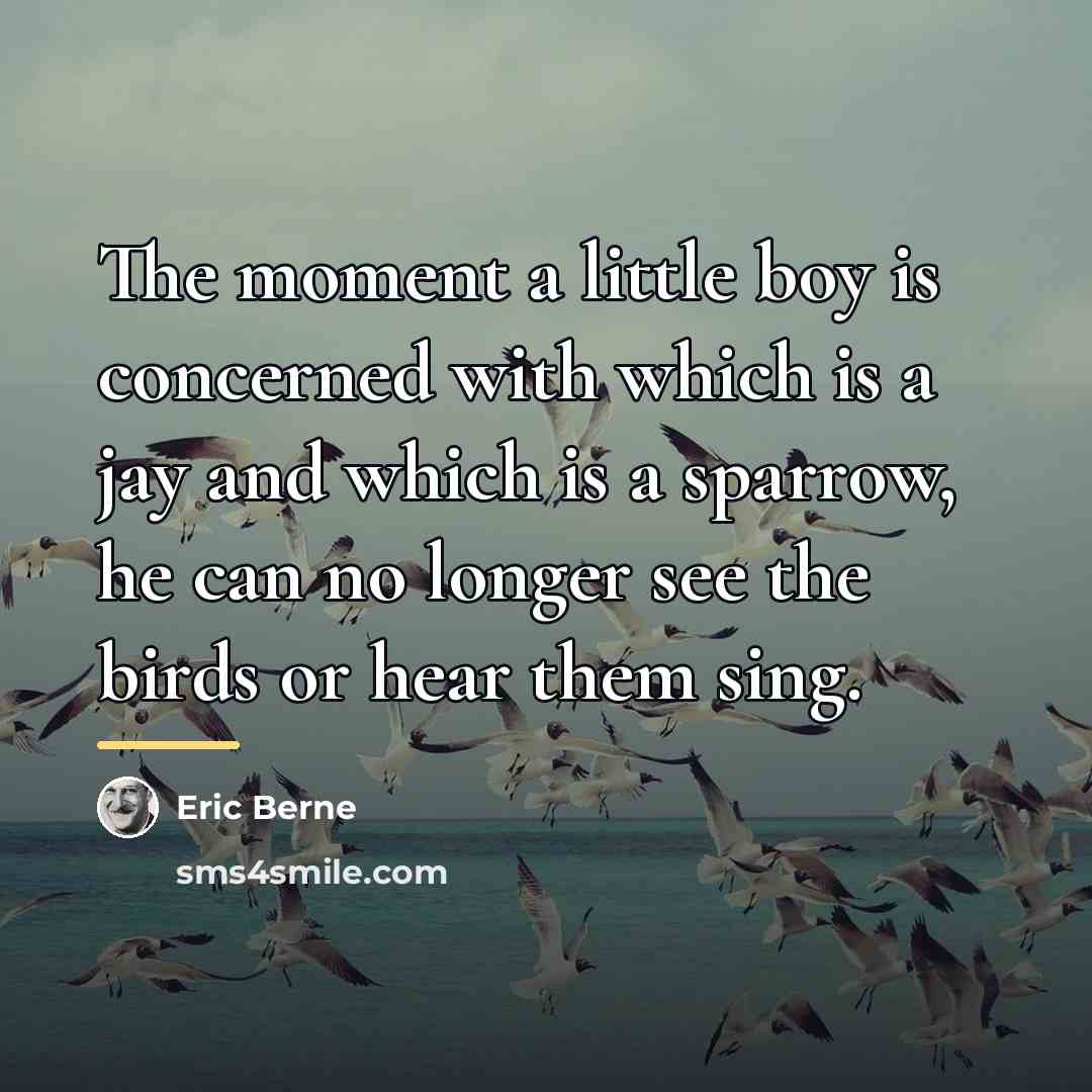“The moment a little boy is concerned with which is…” quote by Eric Berne