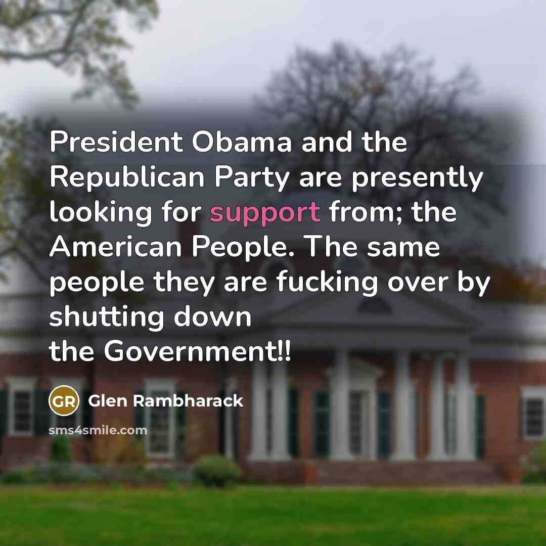“President Obama and the Republican Party are presently looking for…” quote by Glen Rambharack