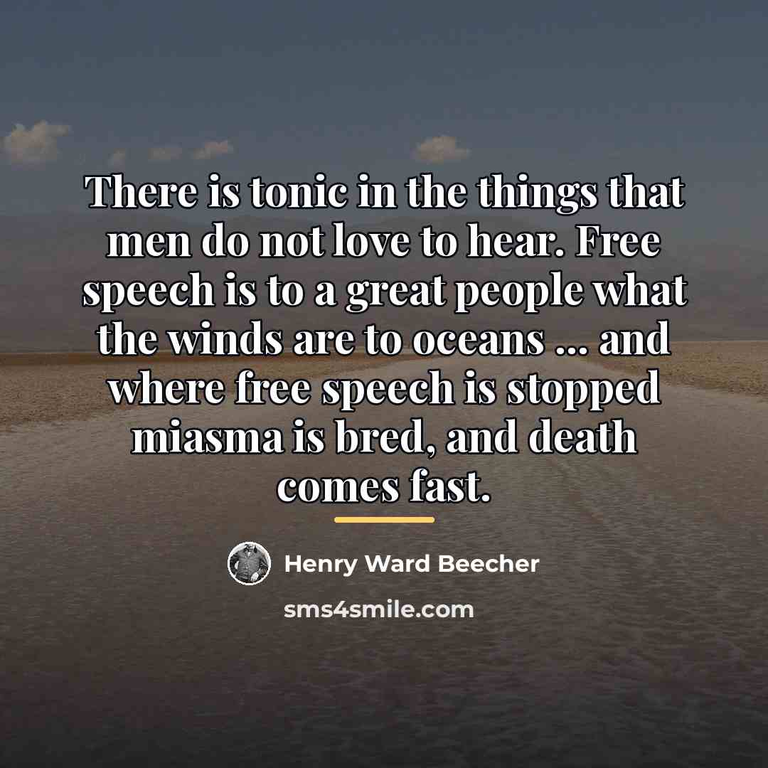 “There is tonic in the things that men do not…” quote by Henry Ward Beecher