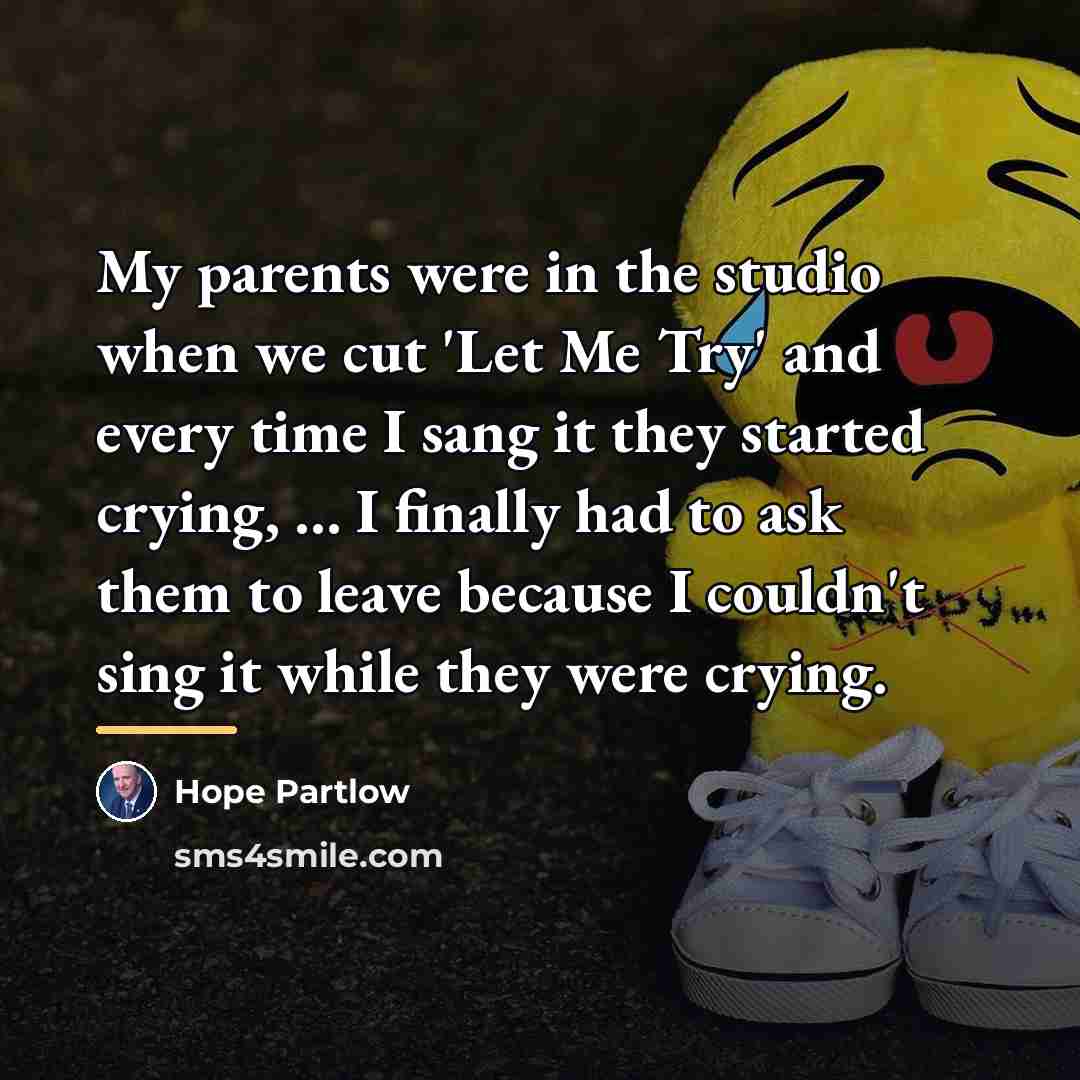 “My parents were in the studio when we cut 'Let…” quote by Hope Partlow