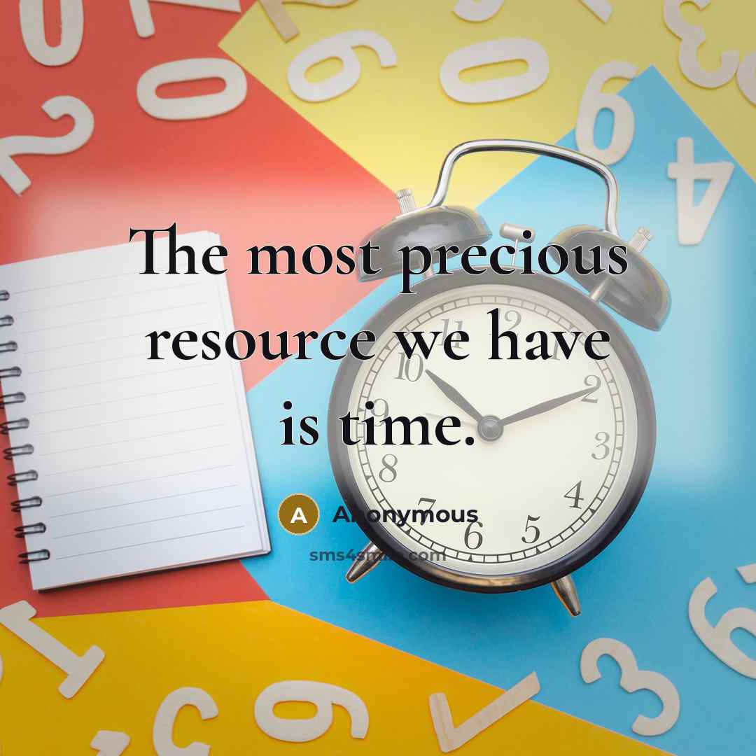 “The most precious resource we have is time.” quote by Anonymous