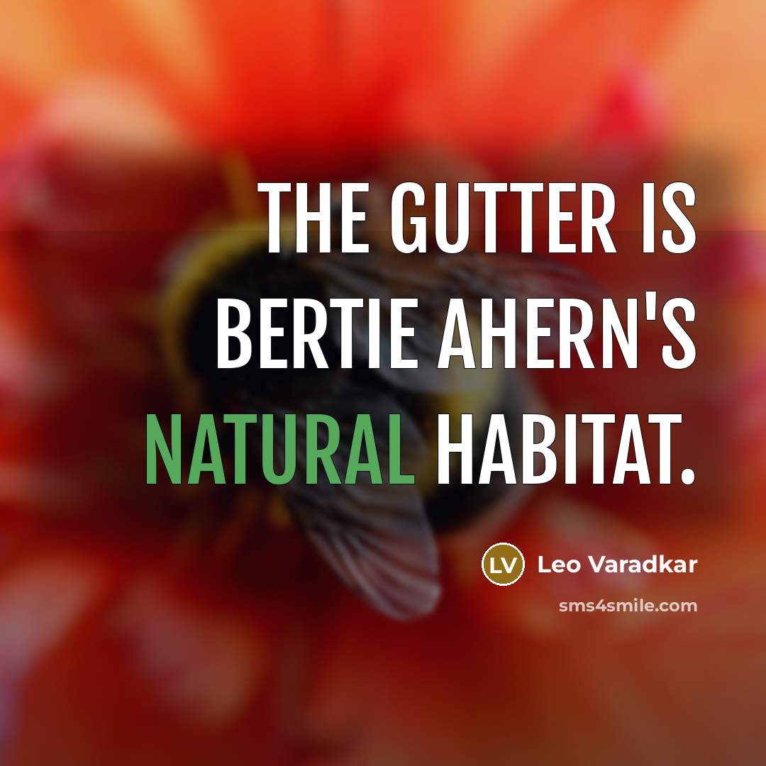 “The gutter is Bertie Ahern's natural habitat.…” quote by Leo Varadkar
