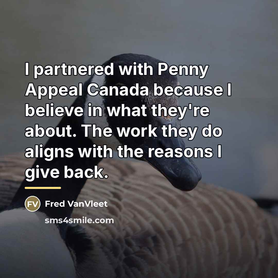 “I partnered with Penny Appeal Canada because I believe in…” quote by Fred VanVleet