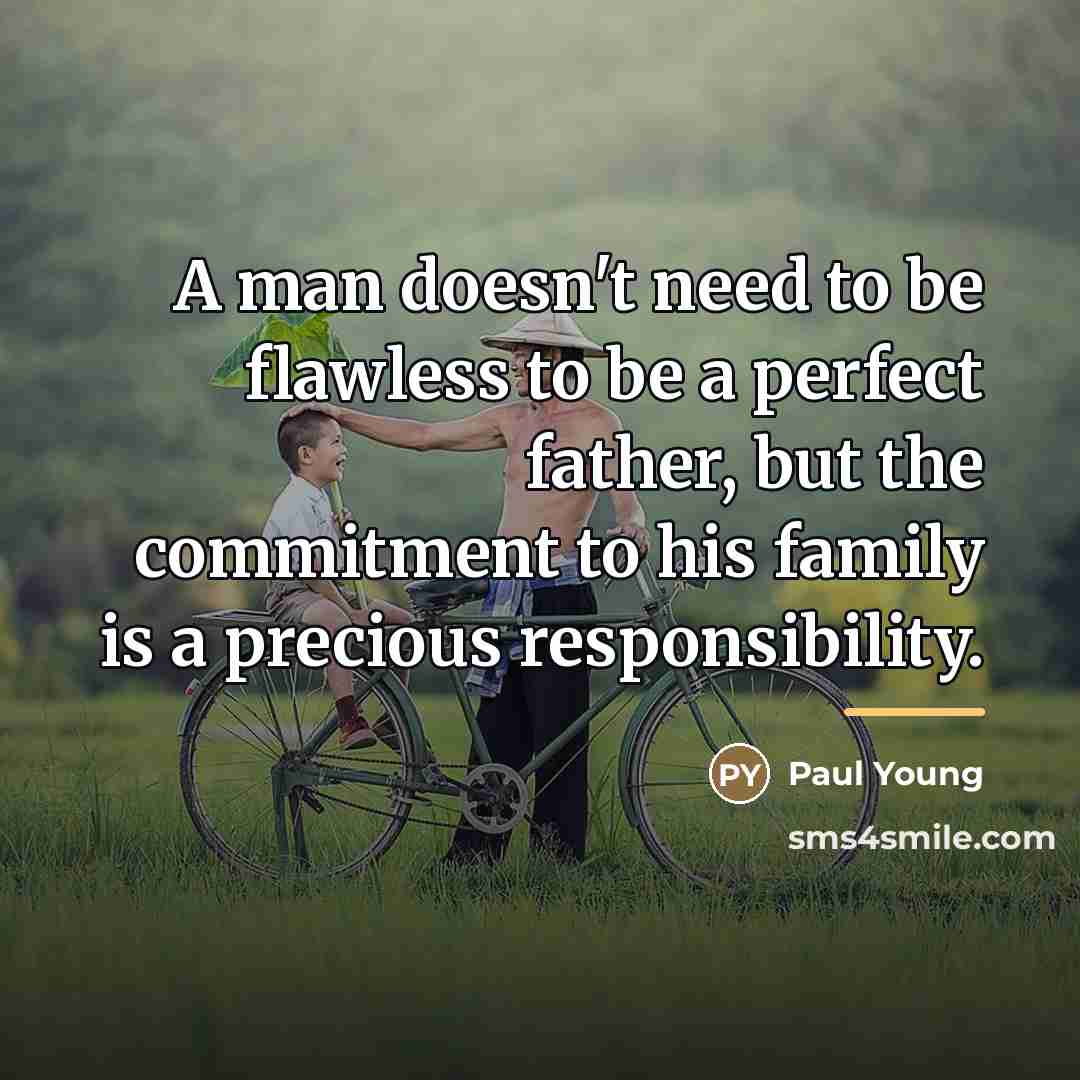 “A man doesn't need to be flawless to be a…” quote by Paul Young
