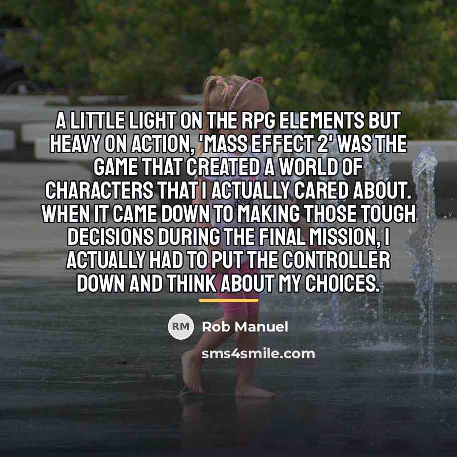 “A little light on the RPG elements but heavy on…” quote by Rob Manuel