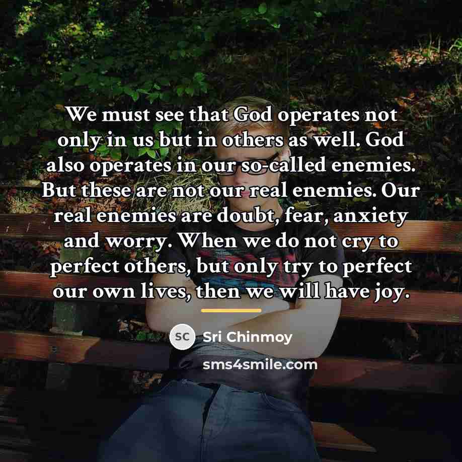 “We must see that God operates not only in us…” quote by Sri Chinmoy