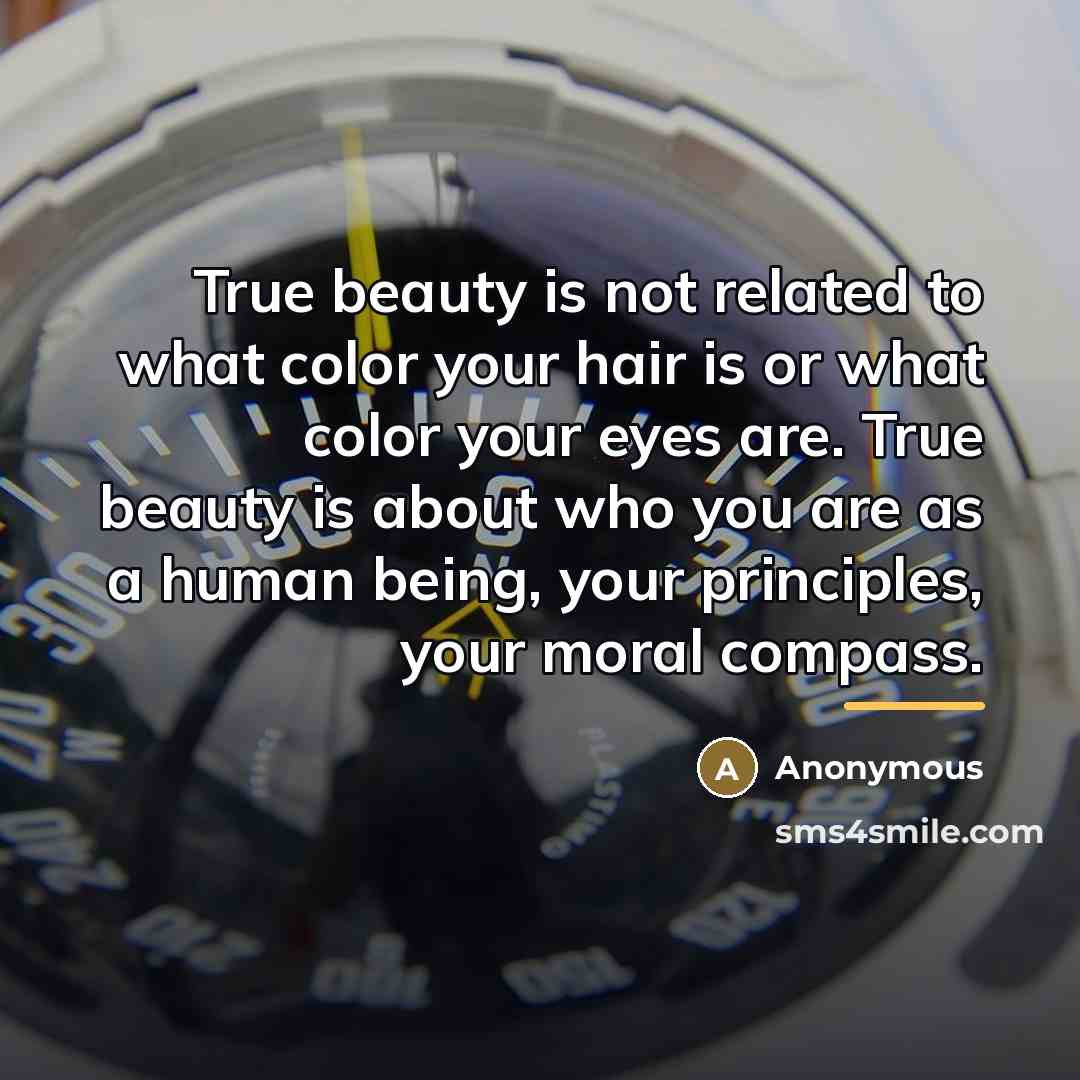 “True beauty is not related to what color your hair…” quote by Anonymous